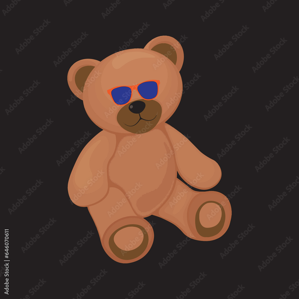 Fototapeta premium Teddy bear t shirt design