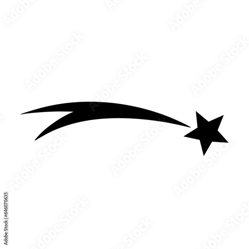 Falling stars vector. Shooting stars. Icons of meteorites and comets.