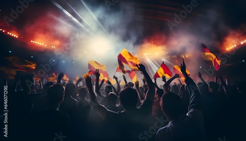 Spanish fans in a stadium © Alejandro Morón