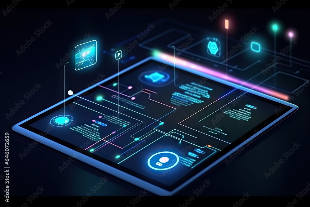 Tablet caught in the swirling whirlpool of data nanotechnology and artificial intelligence Tablet caught in the swirling whirlpool of data nanotechnology and artificial intelligence
