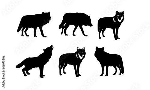 wolf silhouette sheet