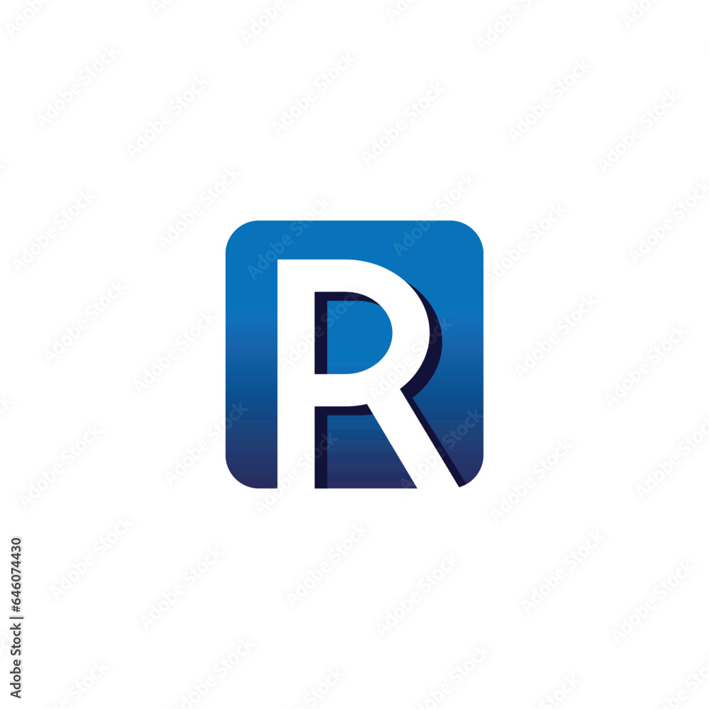 Modern looking R symbol, R sign vector, 3 D logo, brand logo, R luxury icon, unique R emblem Modern looking R symbol, R sign vector, 3 D logo, brand logo, R luxury icon, unique R emblem