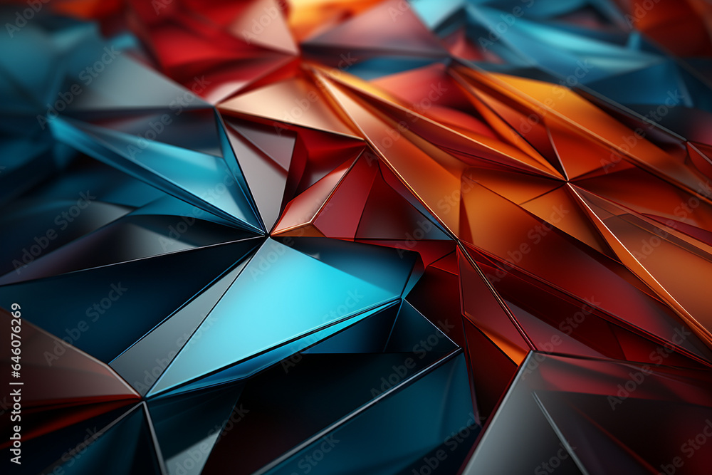 Obraz premium Abstract Background 3D shape wave colorful