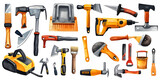 Set of conventional construction tools