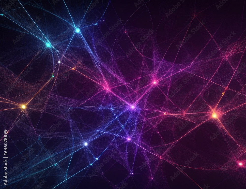 purple and blue connected dots, abstract background purple and blue connected dots, abstract background
