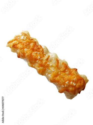 puff pastry with cheese on a white background