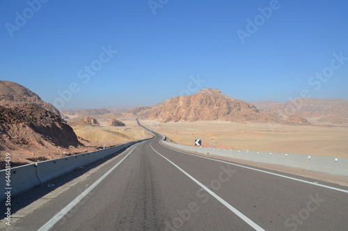 A road on the Sinai Peninsula, Egypt