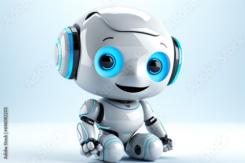 Chatbot speaking on a white background