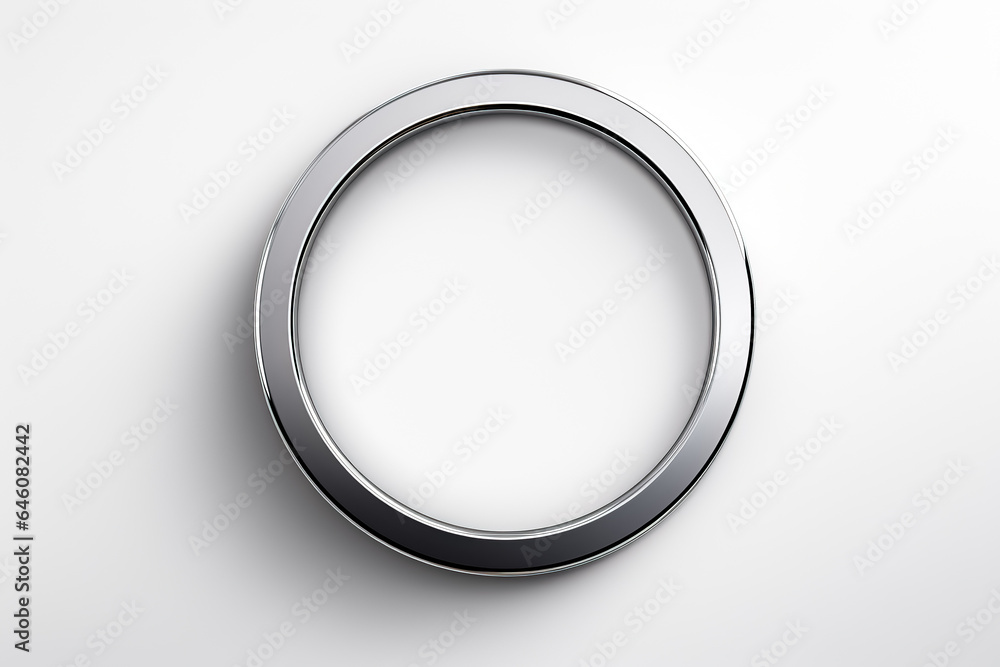 Digital illustration: Silver circle with space for text on a white background Digital illustration: Silver circle with space for text on a white background