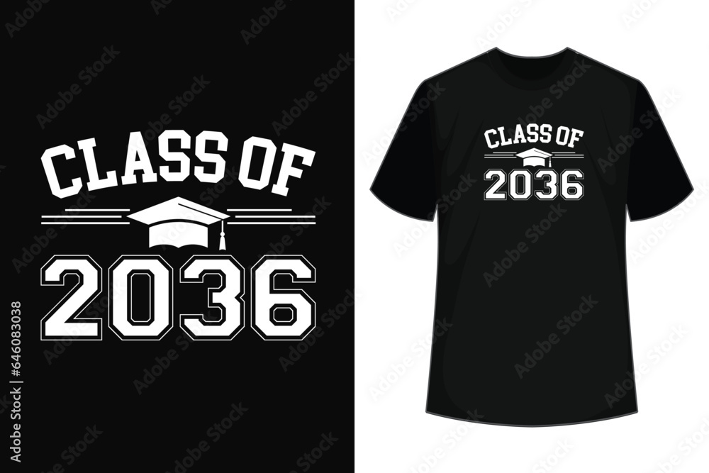 Class of 2036 Grow With Me First Day of School T-Shirt