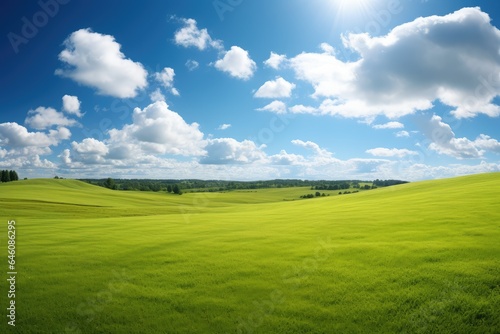 Natural scenic green meadow background