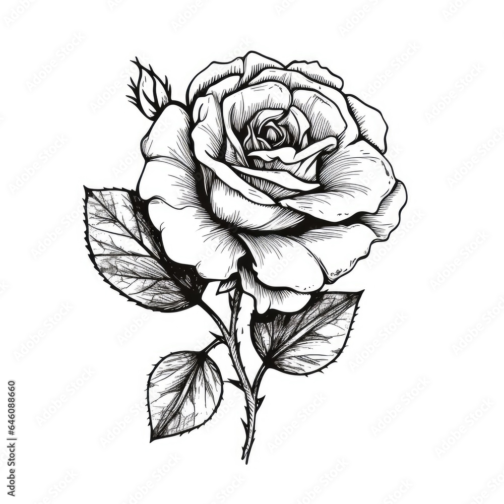 © ZOOM000 - black and white rose © ZOOM000 - black and white rose
