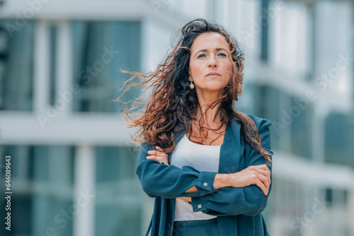 business woman with serious expression