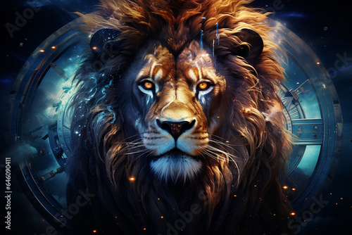 Leo Lion in the Celestial Realm: A Majestic Fusion of Astrology, Magic, and Dreams
