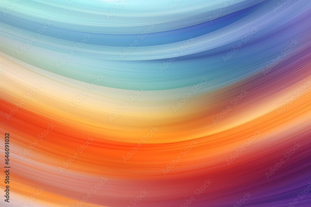 Obraz premium AI Generated, multi-colored abstract background, smooth lines, waves, rainbow color,