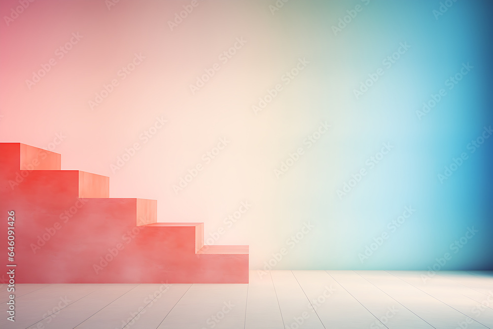 Fototapeta premium AI Generated, multi-colored abstract background, smooth lines, waves, rainbow color,
