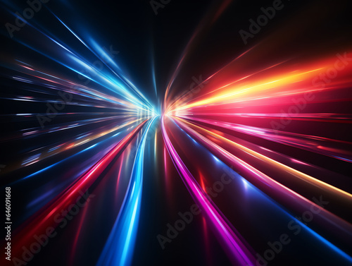 Abstract colorful modern light futuristic effect background, cyberspace and technology concept