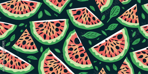 Crisp and Refreshing, Watermelon Slice Pattern