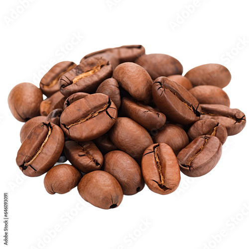 coffee beans isolated on white background cutout