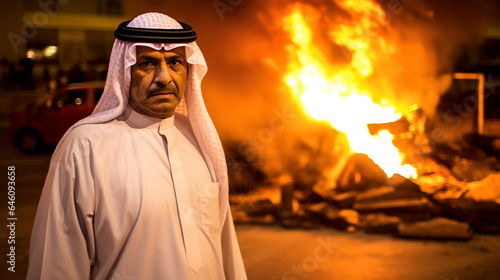 An Arab man with a light ro...