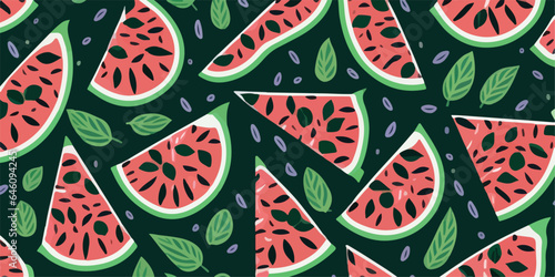 Sunny Citrullus Delights, Watermelon Slices Illustration