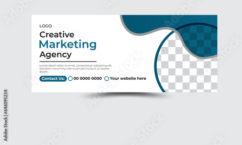 Digital marketing facebook cover social media post and banner template.