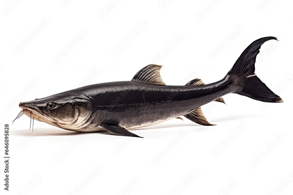 Naklejka premium A Catfish lying on the ground in a serene and peaceful manner created with Generative AI technology