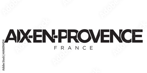 Bild auf Leinwand Aix en Provence in the France emblem