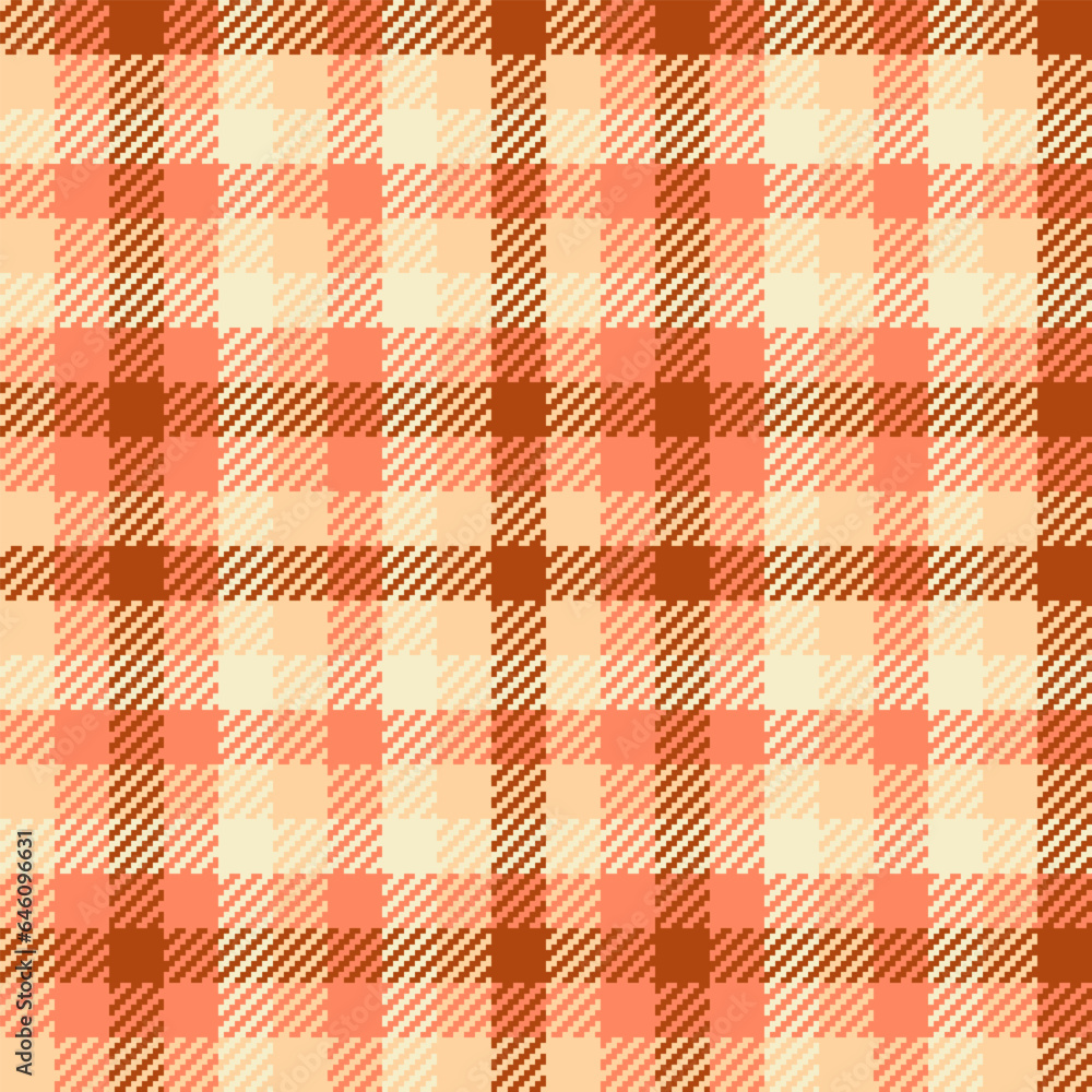 Textile check tartan of vector seamless texture with a fabric pattern plaid background.