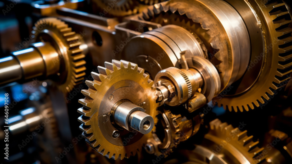 Heavy engine gears wheels generative ai Heavy engine gears wheels generative ai