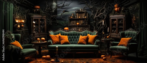Interior Design during Halloween Event. Creepy Design. © Luca