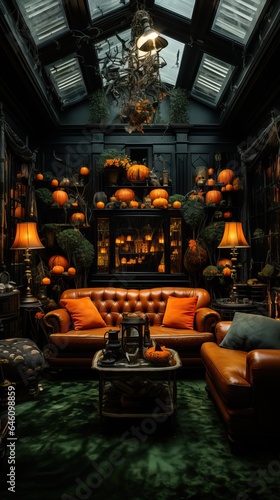 Interior Design during Halloween Event. Creepy Design.
