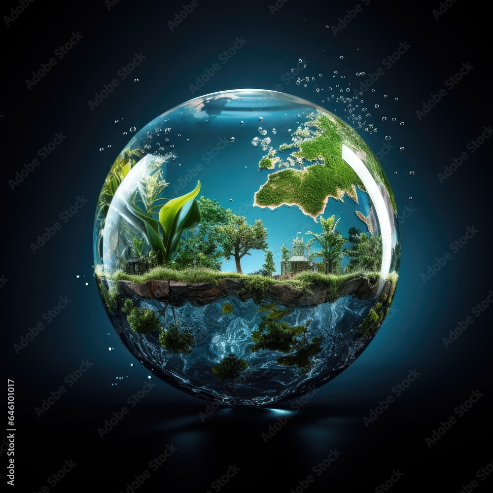 Planet Earth with its abundant water resources
