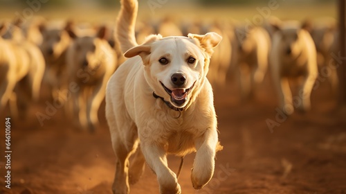 herding dogs managing livestock, guide dogs assisting their owners, or hunting breeds in action.