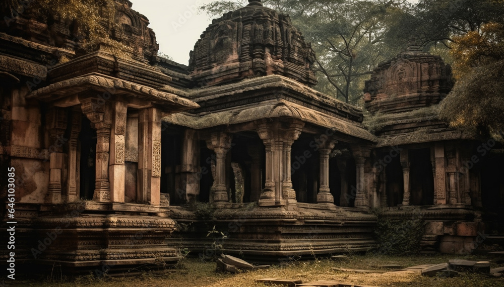 Ancient ruins of Angkor, a famous travel destination for architecture, history, and spirituality generated by AI