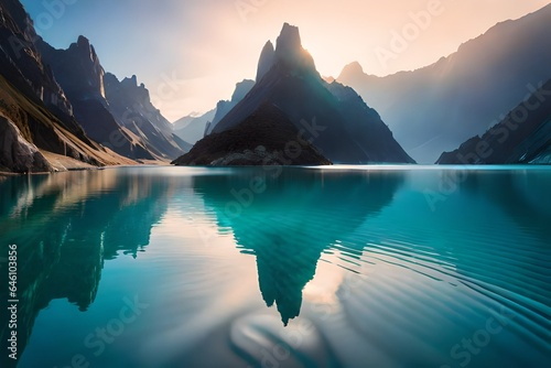 lake in the mountains photo