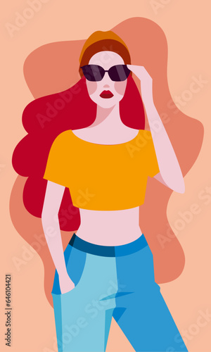 girl in sunglasses © Inailustra