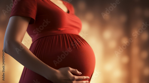 Close-up of a Pregnant Woman's Belly