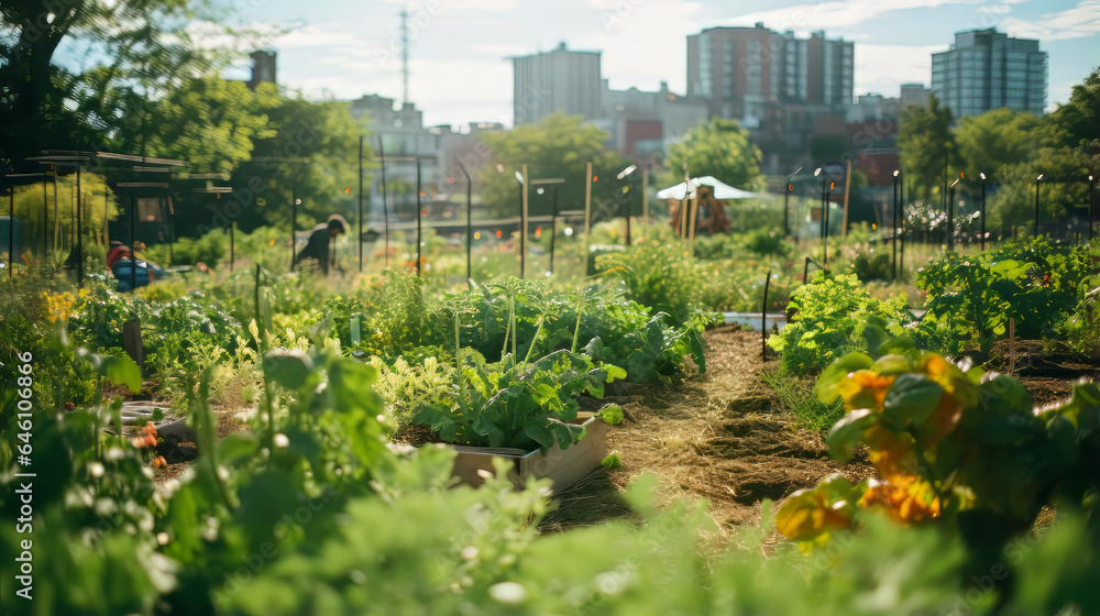 Naklejka premium Local Organic Food, Whioel Grains, Locally grown food, Organic Farm Meat, Vegetables Generative AI
