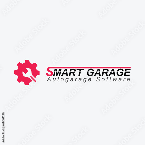auto car garage logo design vector