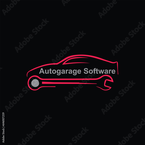auto car garage logo design vector