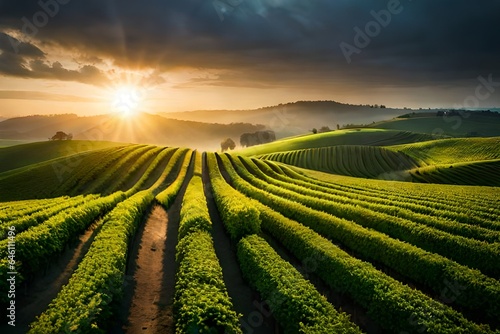 vineyard at sunset © sharoz arts 