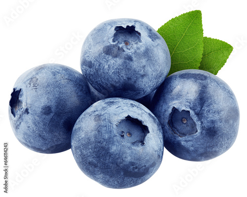 Fototapeta Naklejka Na Ścianę i Meble -  Blueberry isolated on white background, full depth of field