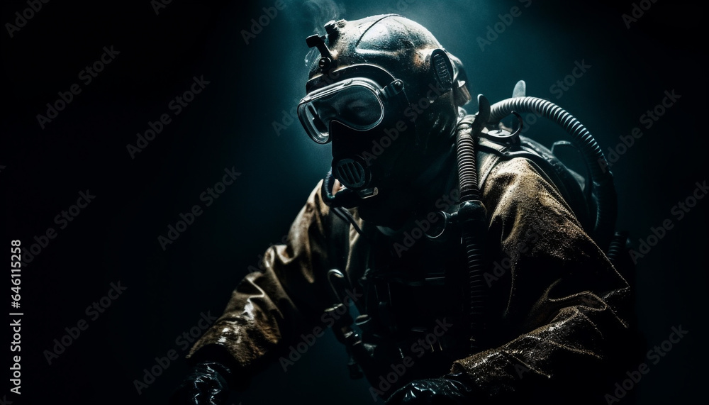 Dark military strategy one person aggression protects against horror generated by AI Dark military strategy one person aggression protects against horror generated by AI