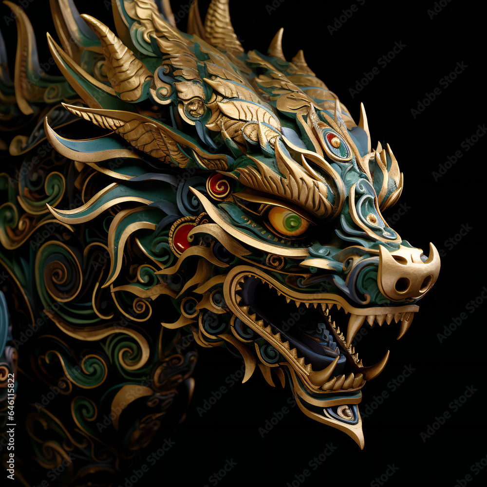 chinese dragon statue