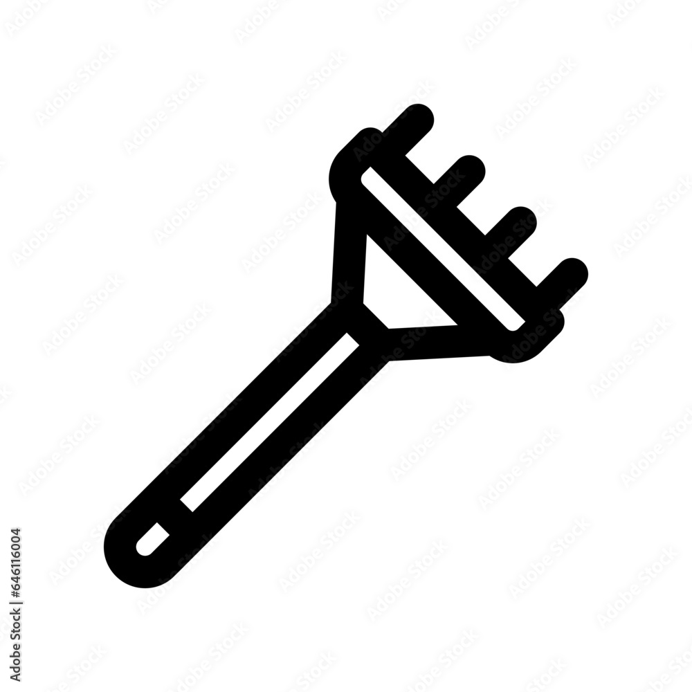 rake line icon. vector icon for your website, mobile, presentation, and logo design. rake line icon. vector icon for your website, mobile, presentation, and logo design.