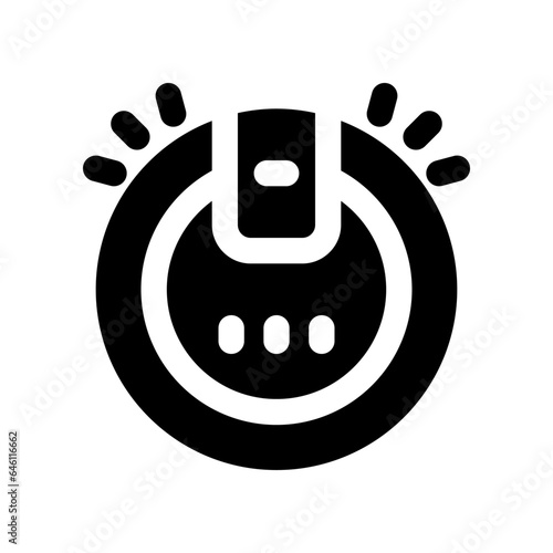 robot vacuum solid icon. vector icon for your website, mobile, presentation, and logo design.