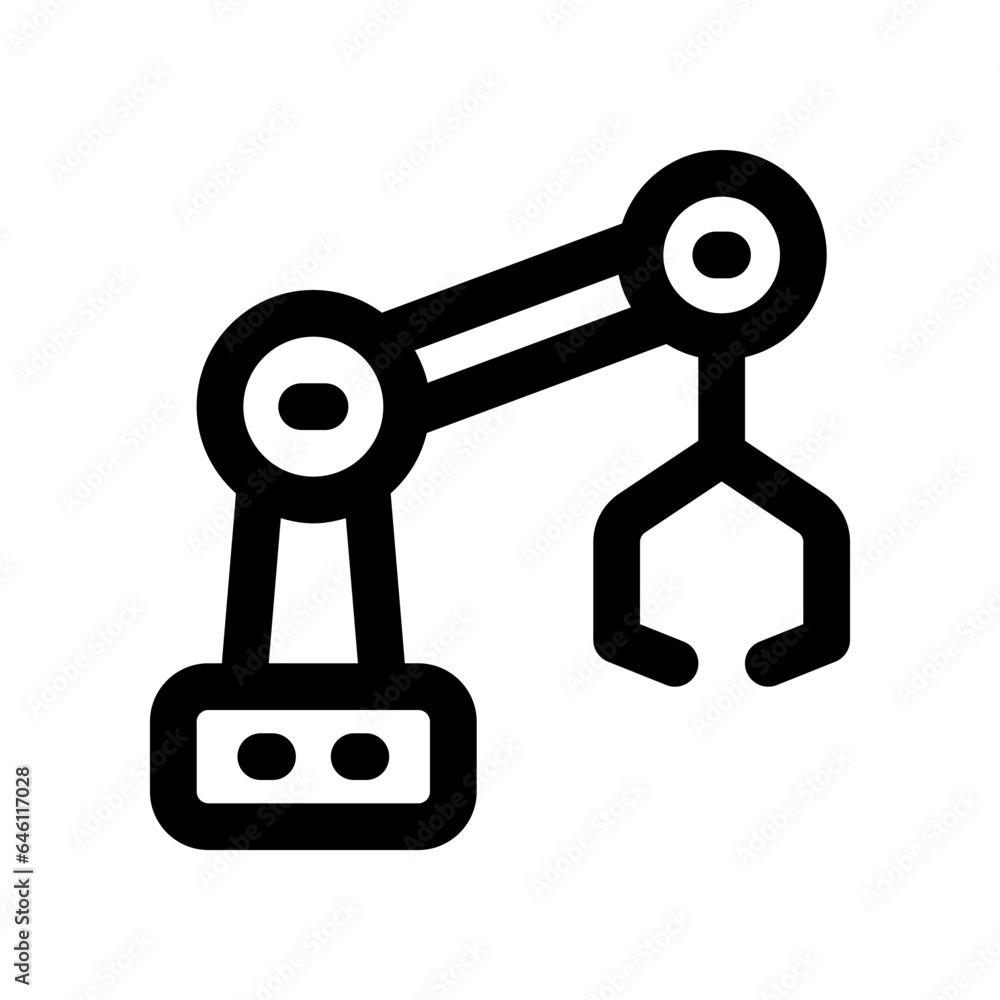 robot arm line icon. vector icon for your website, mobile, presentation, and logo design. robot arm line icon. vector icon for your website, mobile, presentation, and logo design.
