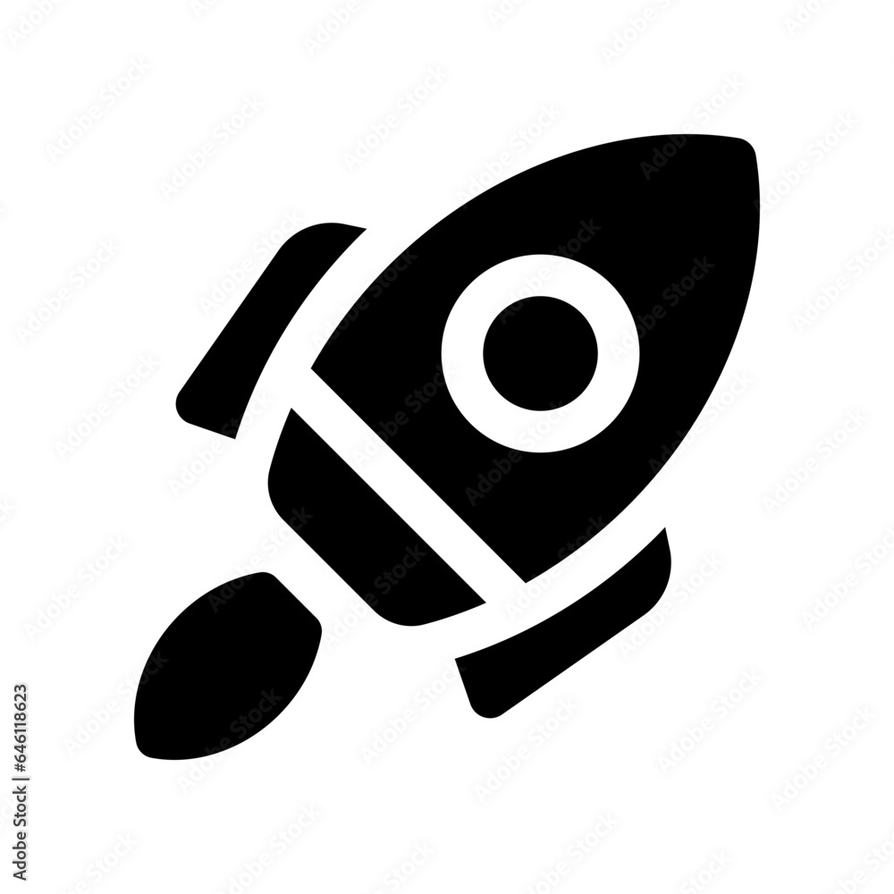 rocket solid icon. vector icon for your website, mobile, presentation, and logo design.