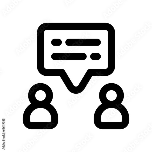 interview line icon. vector icon for your website, mobile, presentation, and logo design.